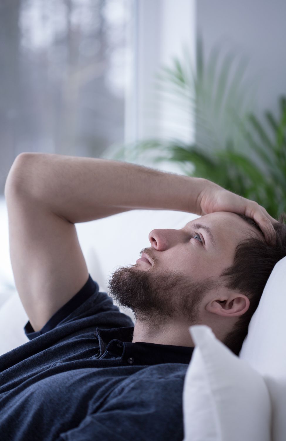 worried man cannot sleep worried man cannot sleep
